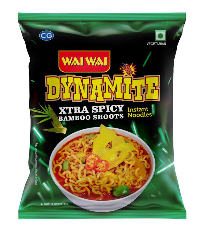Wai Wai Dynamite Vegetable Flavor Noodles - Extra Spicy 100g