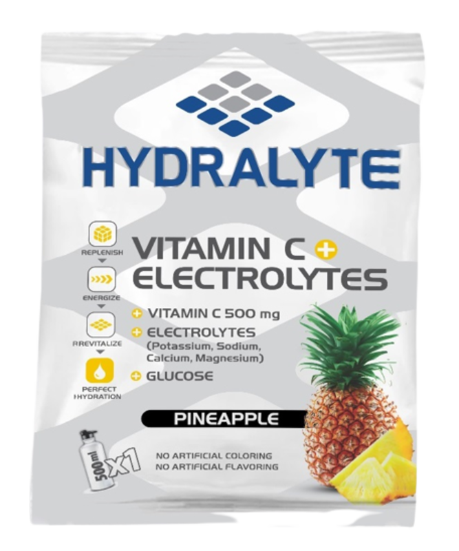 

Hydralyte Vitamin C + Electrolyte Hydration Sports Drink Powder Mix , 1 Sachet make 500ml , Natural Electrolyte Replacement Supplement for Rapid Hydra