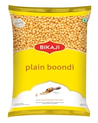 Bikaji Boondi Plain 200g Pouch , Crispy & Crunchy , Made with All Natural Ingredients , Product of India