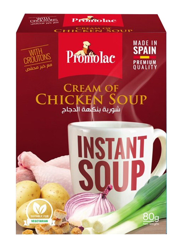 

Promolac Cream of Chicken Instant Cup Soup, 4 x 20g