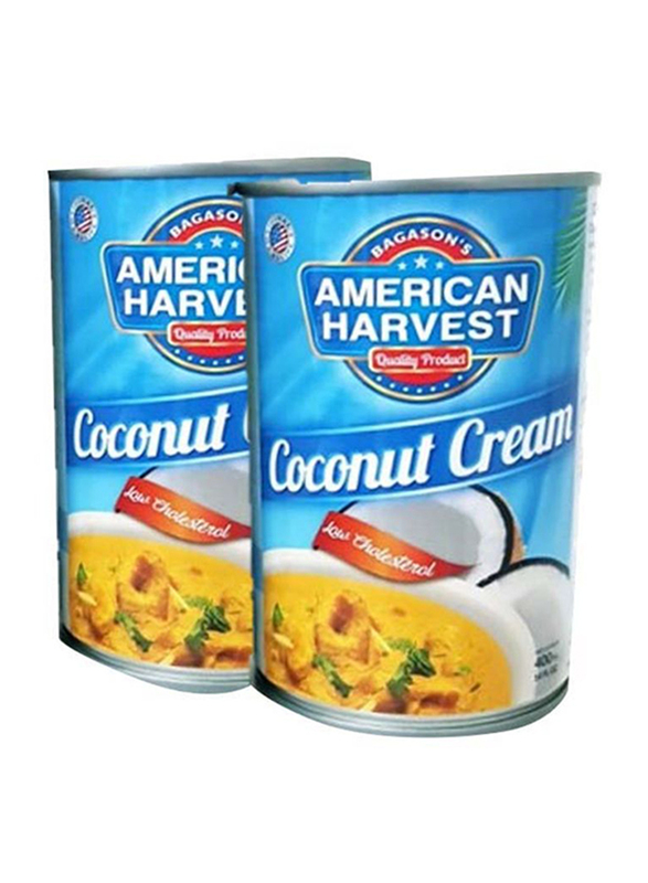 American Harvest Coconut Cream, 2 Cans x 400ml