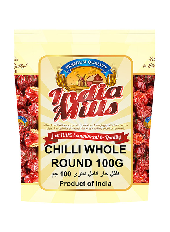 India Mills Chilli Whole Round, 100g