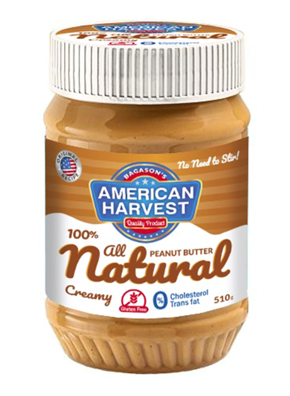 American Harvest All Natural Creamy Peanut Butter, 510g