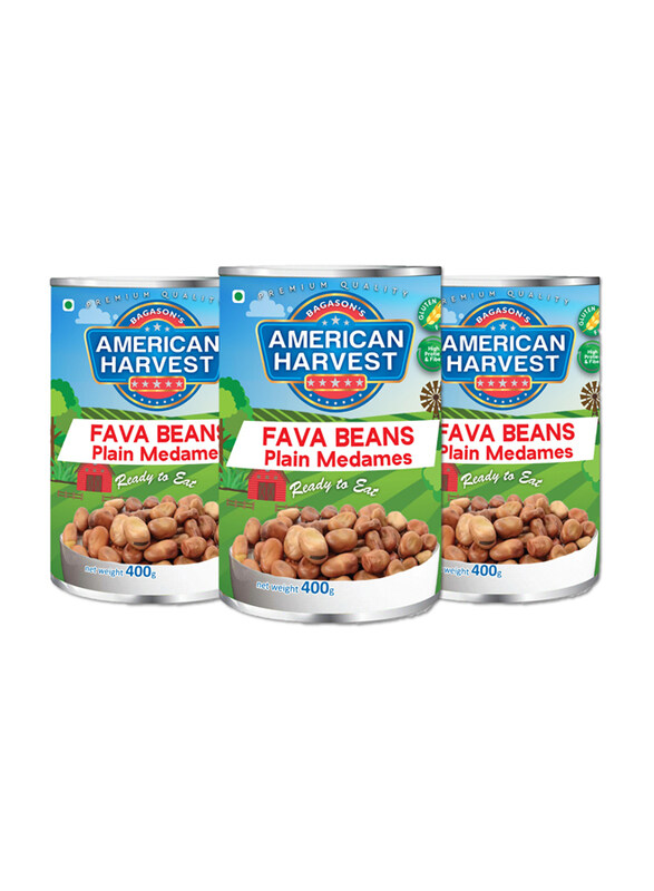 

American Harvest Fava Beans (Foul Medammas Plain), 3 x 400g