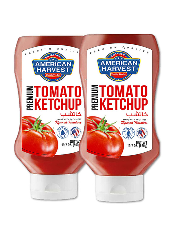 American Harvest Ketchup, 2 x 560g