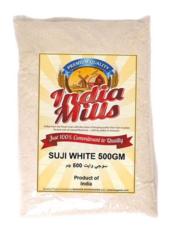 

India Mills Suji White Semolina, 500g