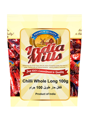 India Mills Whole Long Chili, 100g