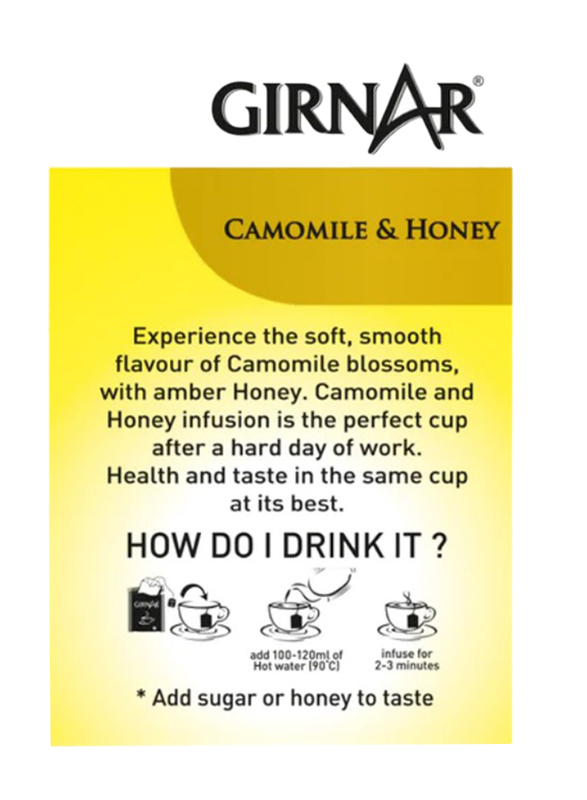Girnar Chamomile Honey Infusion Tea, 10 Tea Bags x 10g