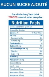 Tropico 100% Pure Thai Coconut Water 310ml, No Sugar Added, Product of Thailand