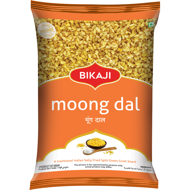 Bikaji Moong Dal 200g Pouch , Crispy & Crunchy Traditional Namkeen , Mildly Spiced & Flavorful , Made with All Natural Ingredients , Product of India