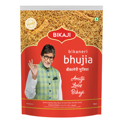 Bikaji Bikaneri Bhujia 400g Pouch , Crispy & Crunchy Traditional Namkeen , Mildly Spiced & Flavorful , Made with All Natural Ingredients , Product of India