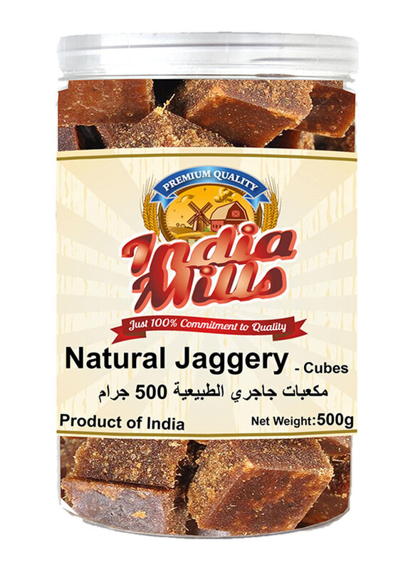 

India Mills Natural Jaggery Cubes in Jar, 500g