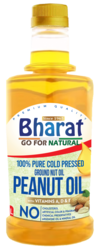 Bharat GroundNut Oil - Pure Cold Pressed 2 Litre