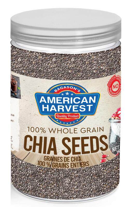 

American Harvest Gluten Free 100% Whole Grain Chia Seeds Jar, 1 Kg
