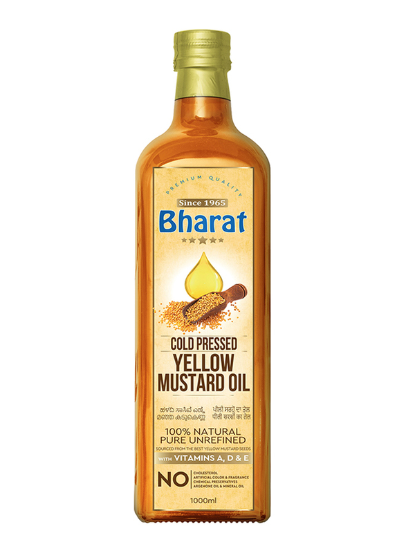 Bharat Cold Pressed Yellow Mustard Oil, 1L