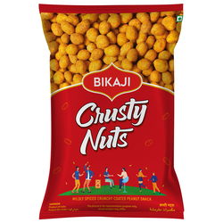 Bikaji Crusty Nuts 200g Pouch , Crispy & Crunchy , Mildly Spiced & Flavorful , Made with All Natural Ingredients , Product of India