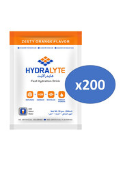 Hydrolyte Orange Flavor Electrolyte Powder Hydration Drink Mix, 200 Sachets x 20g