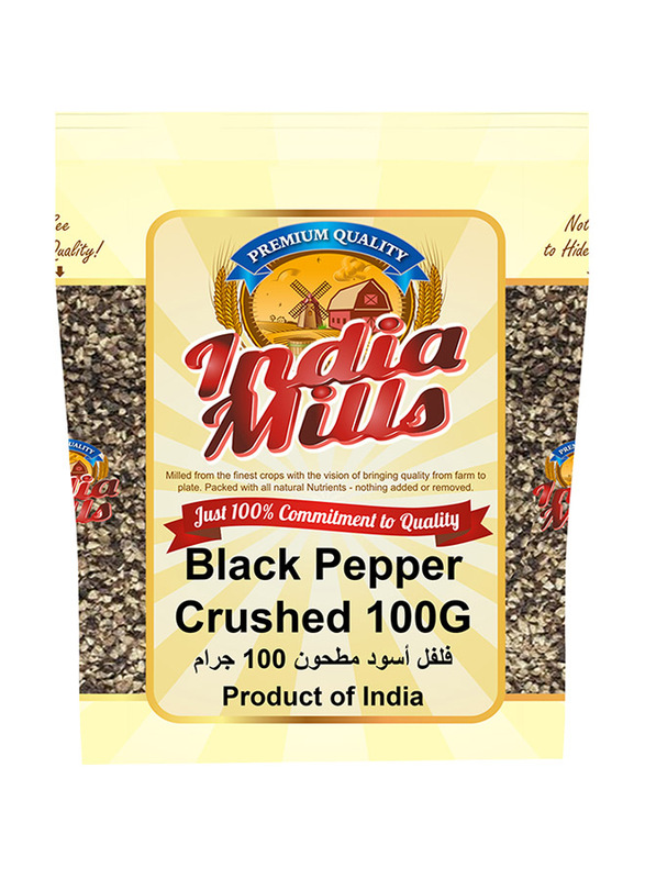 India Mills Black Pepper Crushed, 100g