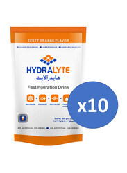 Hydrolyte Zesty Orange Electrolyte Powder Hydration Sports Drink Mix, 10 Pieces x 800g