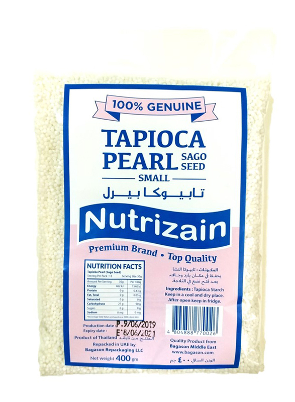 Nutrizain Tapioca Pearl Sago Small Seed, 400g