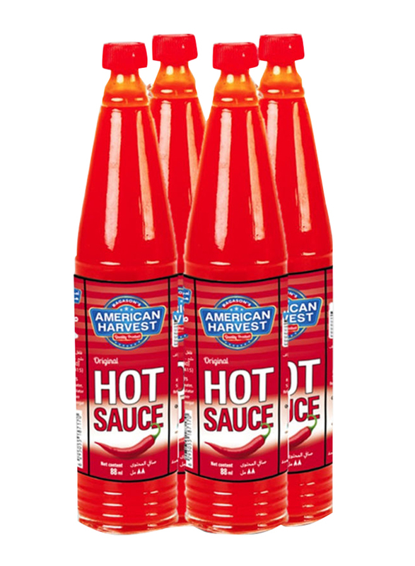 American Harvest Hot Sauce, 4 Bottles x 88ml