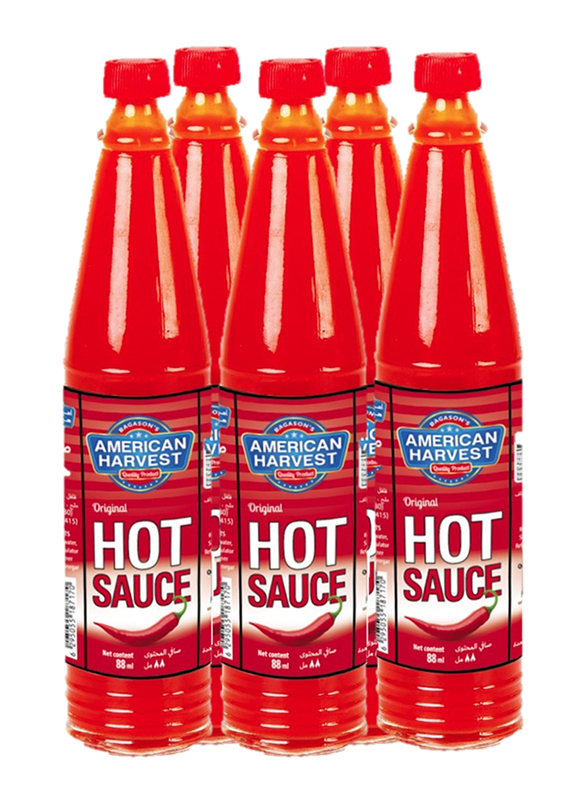 American Harvest Hot Sauce, 5 Bottles x 88ml