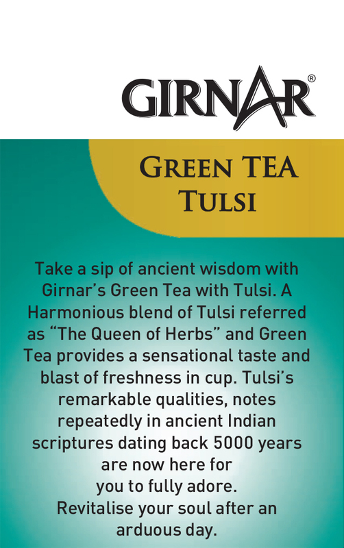 Girnar Tulsi Green Tea Bags, 10 Tea Bags x 1.2g