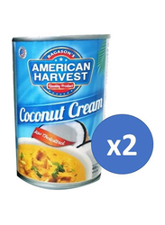 American Harvest Coconut Cream, 2 Cans x 400ml