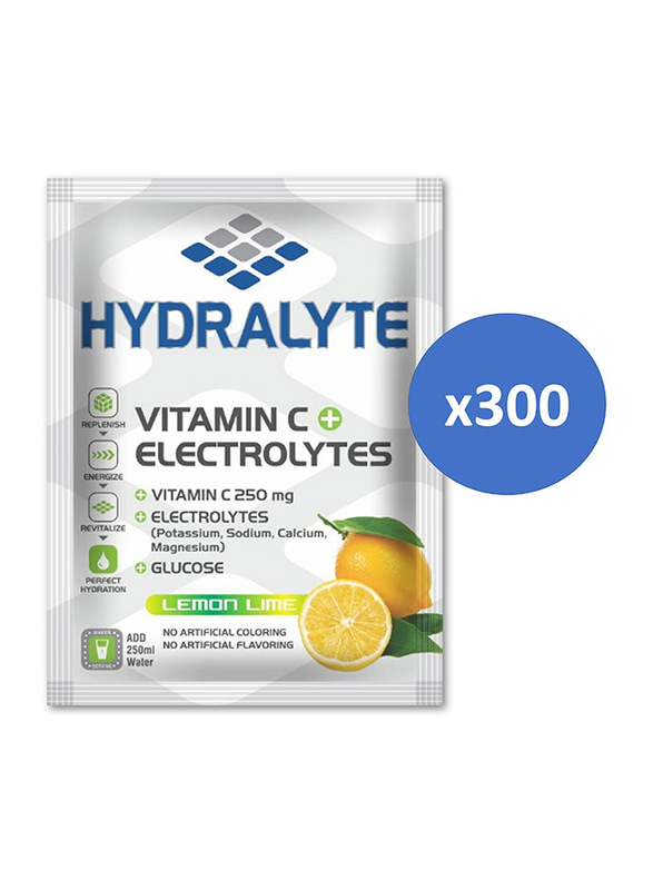 Hydralyte Lemon Lime Flavour Vitamin C + Electrolyte Hydration Sports Drink Powder Mix Pouch, 10g