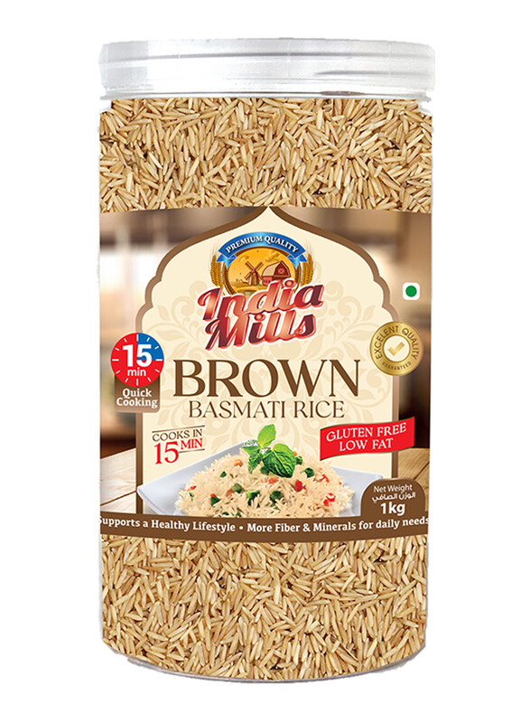 

India Mills Brown Basmati Rice Jar, 1 Kg