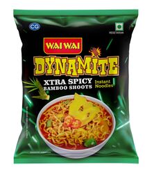 Wai Wai Dynamite Vegetable Flavor Noodles - Extra Spicy 100g Pack of 10