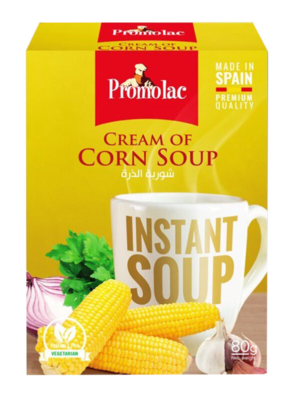

Promolac Cream of Corn Instant Cup Soup, 4 x 20g