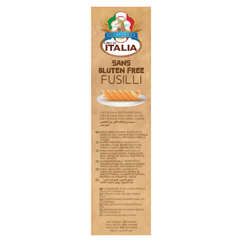 Cibo Di Italia Pasta Fusilli - Gluten Free 500g , Vegetarian