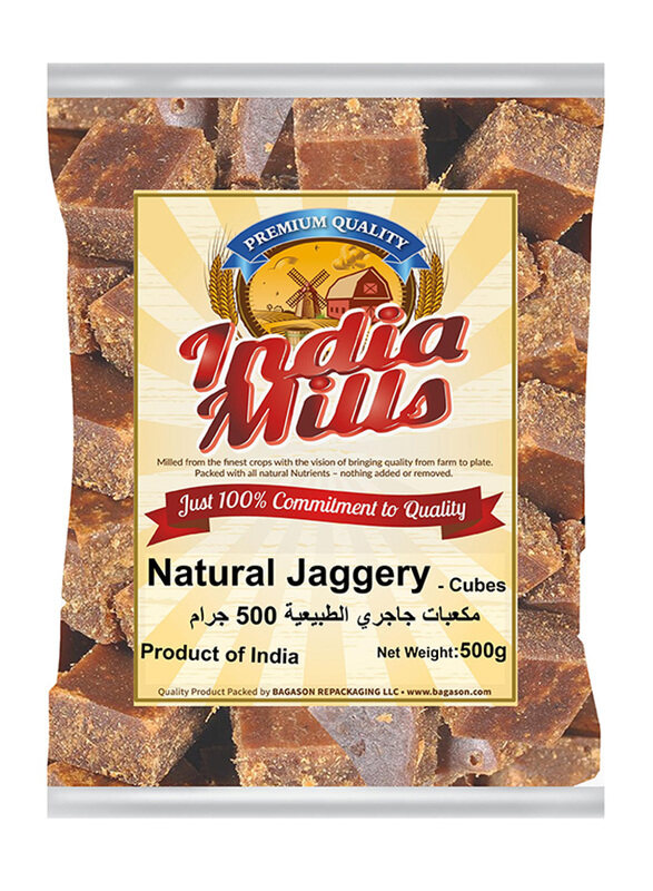 

India Mills Natural Jaggery Cubes, 500g