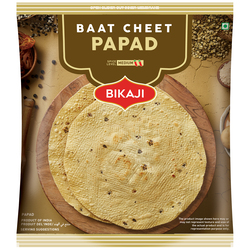 Bikaji Papad Baat-Cheet 200g Pouch , Crispy & Crunchy , Mildly Spiced & Flavorful , Made with All Natural Ingredients , Product of India