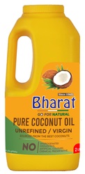 Bharat Pure Coconut Oil 2 Litre , Unrefined , Sourced from the Best Coconuts