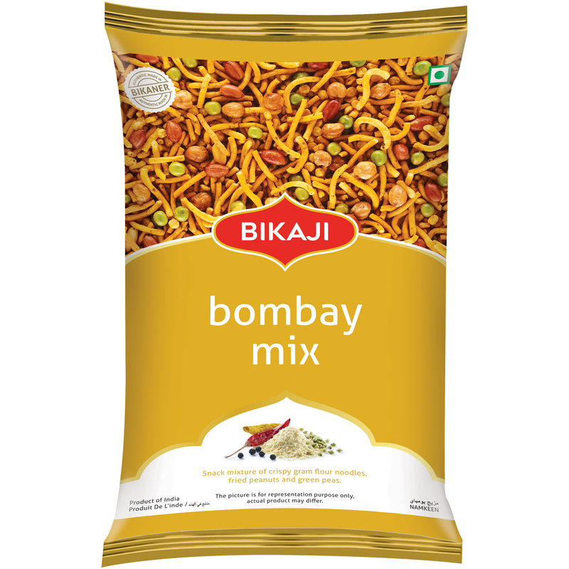 Bikaji Bombay Mix, 200g Pouch , Crispy & Crunchy Traditional Namkeen , Mildly Spiced & Flavorful , Made with All Natural Ingredients , Product of India