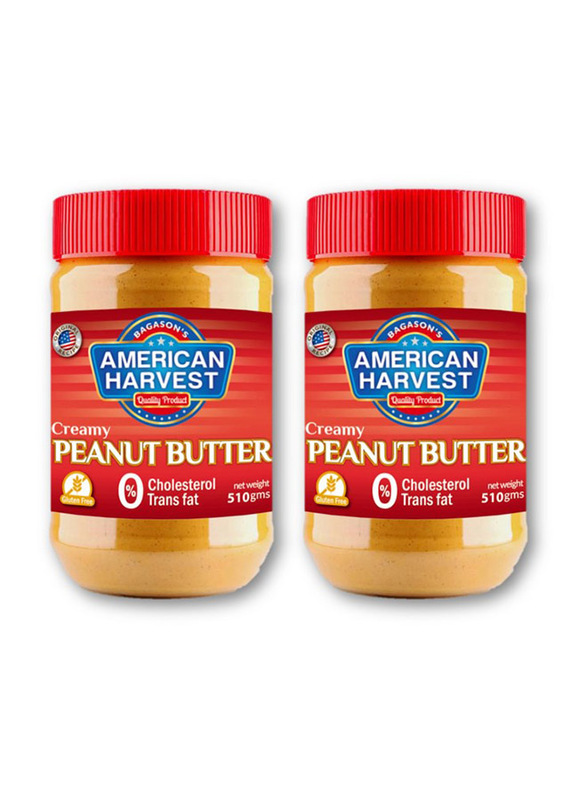 American Harvest Peanut Butter Creamy Classic, 2 x 510g
