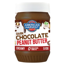 American Harvest Dark Chocolate Peanut Butter - Creamy 510g