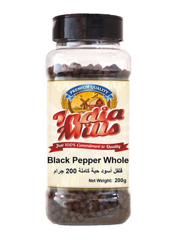 

India Mills Jar Black Pepper Whole, 200g