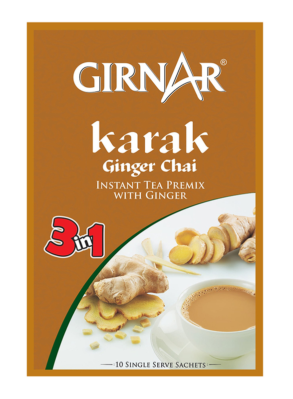 Girnar Karak Ginger Instant Tea Premix with Sugar, 10 Sachets, 140g