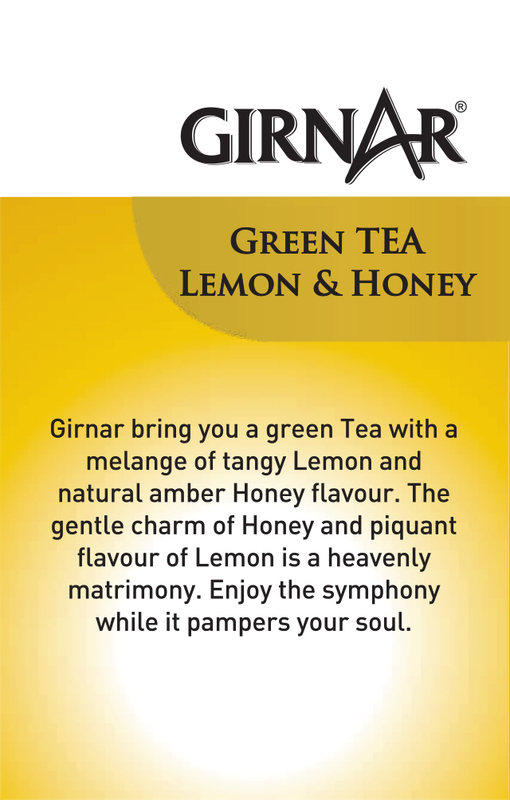 Girnar Lemon & Honey Green Tea Bags, 10 Tea Bags x 1.2g