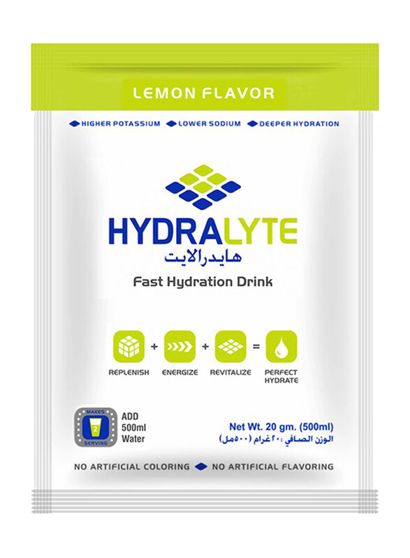 

Hydralyte Lemon Lime Flavour Vitamin C + Electrolyte Hydration Sports Drink Powder Mix Pouch, 20g