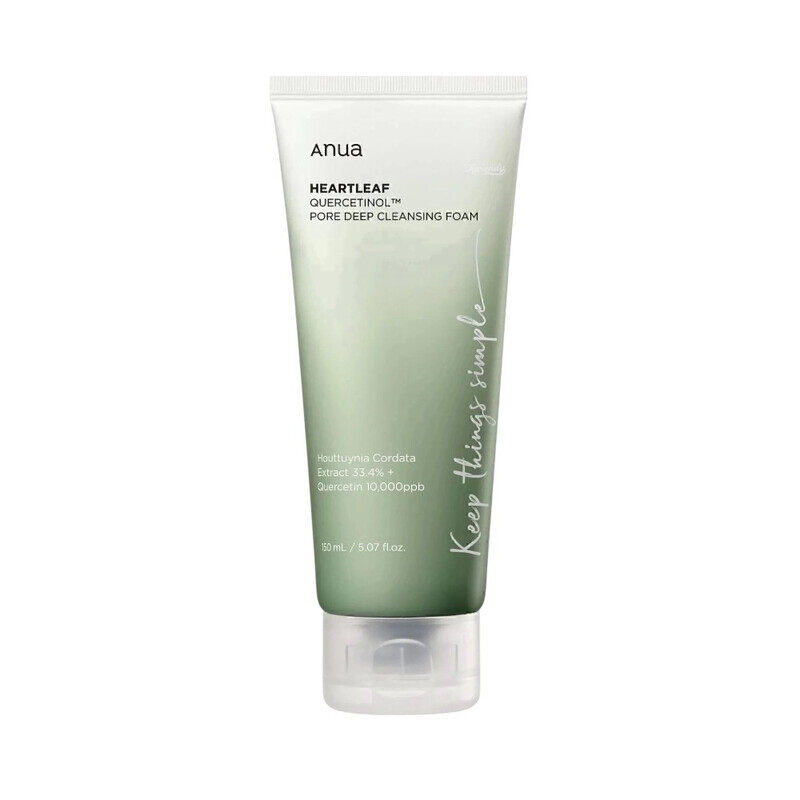

ANUA Heartleaf Quercetinol Pore Deep Cleansing Foam Anti-Pore Foam Cleanser 150ml (Yskinz)