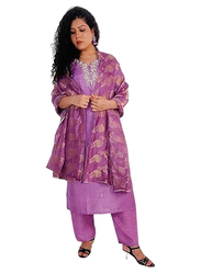 Priya's Panache Silk Kurta Pant Set with Banarasi Dupatta Set