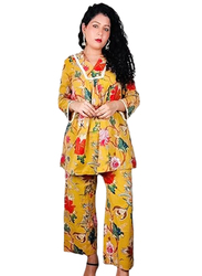 Priya's Panache Cotton Floral Prints Traditional Kurti with Pant and Dupatta Set