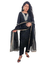 Priya's Panache Silk Kurti Kameez with Bottom Pant and Dupatta Set