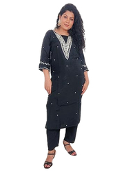 Priya's Panache Silk Kurti Kameez with Bottom Pant and Dupatta Set