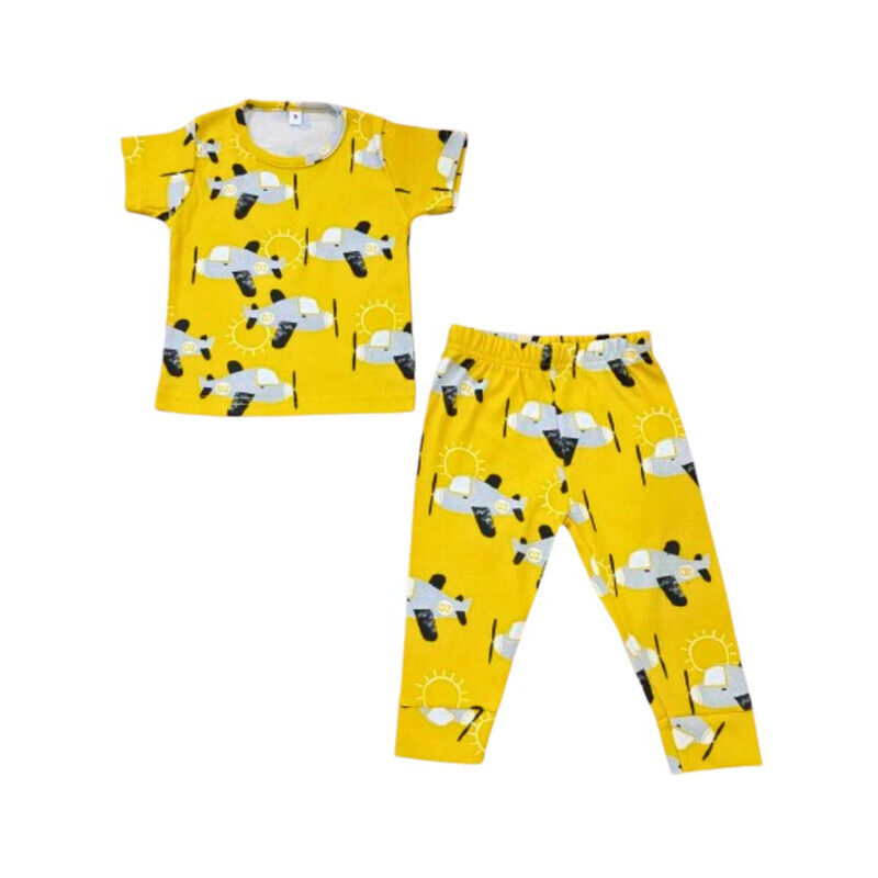 

Generic Airplane Print T-Shirt & Pyjama Set Yellow 18- 24 mos