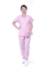 Veronica Premium Comfort Scrub Set for Healthcare Professionals and Nannies - PINK - Small